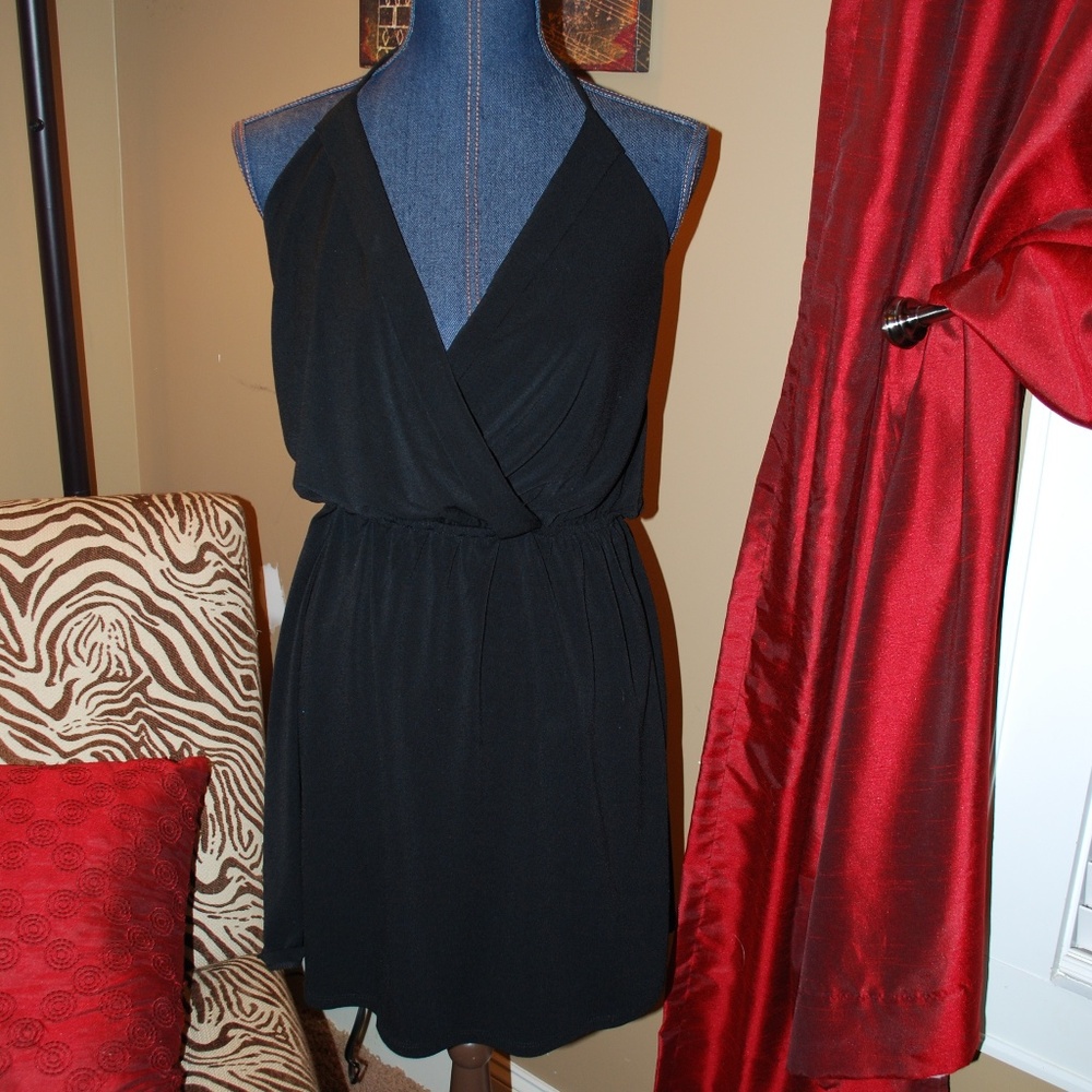 EUC BCBGeneration faux wrap little black dress